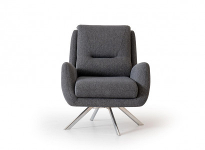 Modern Sessel Luxus Möbel in Wohnzimmer Lounge Club Designer grau Einrichtung